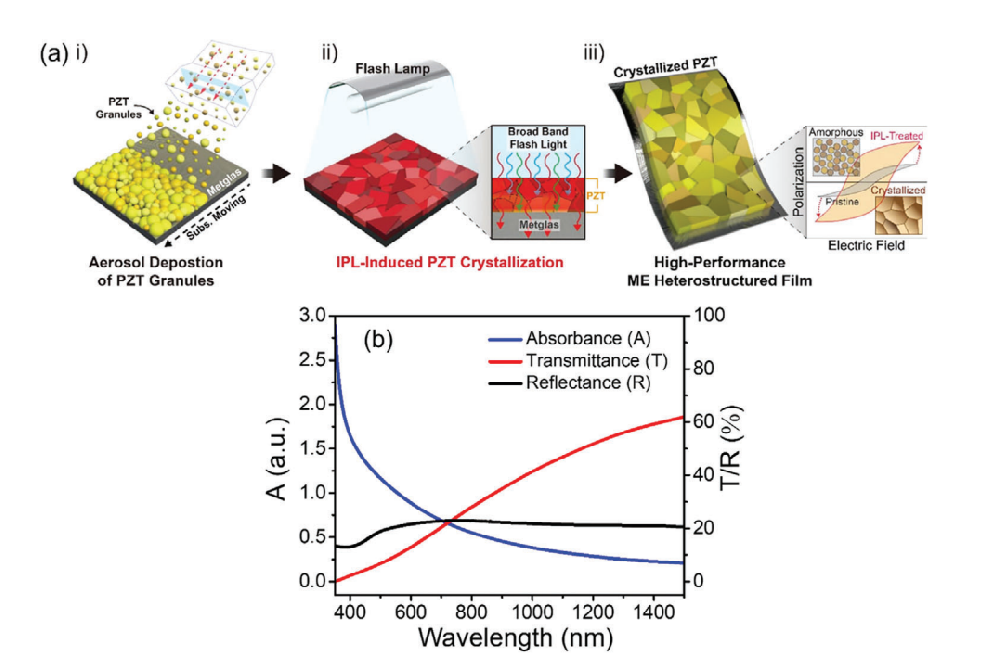 《Advanced Material》：采用光子燒結(jié)熱處理Pb（Zr，Ti）O3/Metglas異質(zhì)結(jié)構(gòu)薄膜會產(chǎn)生超過20Vcm?1Oe?1的極大磁電耦合（IF=29.477）